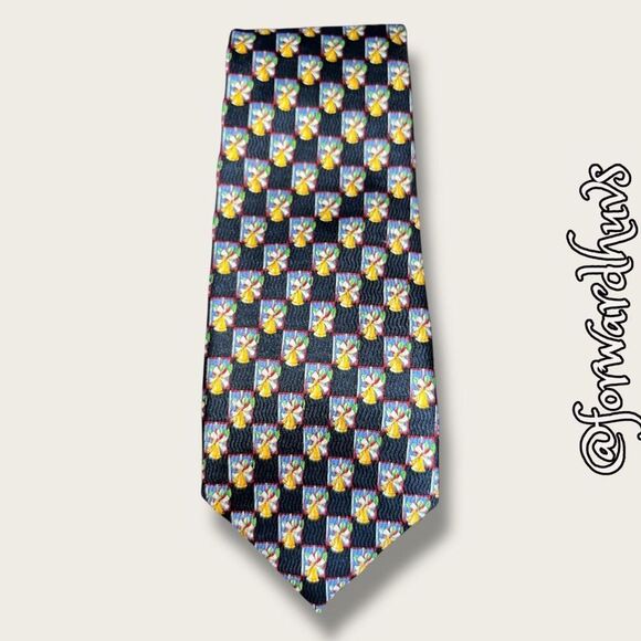 Keith Daniels Holiday Necktie – Festive All-Over Bell Pattern - Picture 4 of 9